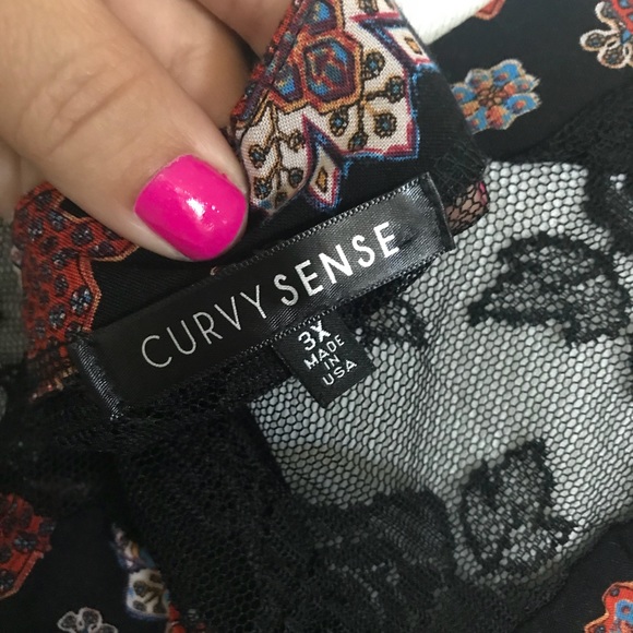 Curvy sense size 1x beautiful women fall top - Picture 2 of 8